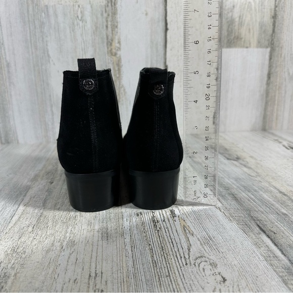 NYDJ Gilan Black Suede Ankle Chelsea Boots with Elastic Gore Inserts #1368 - Picture 7 of 12